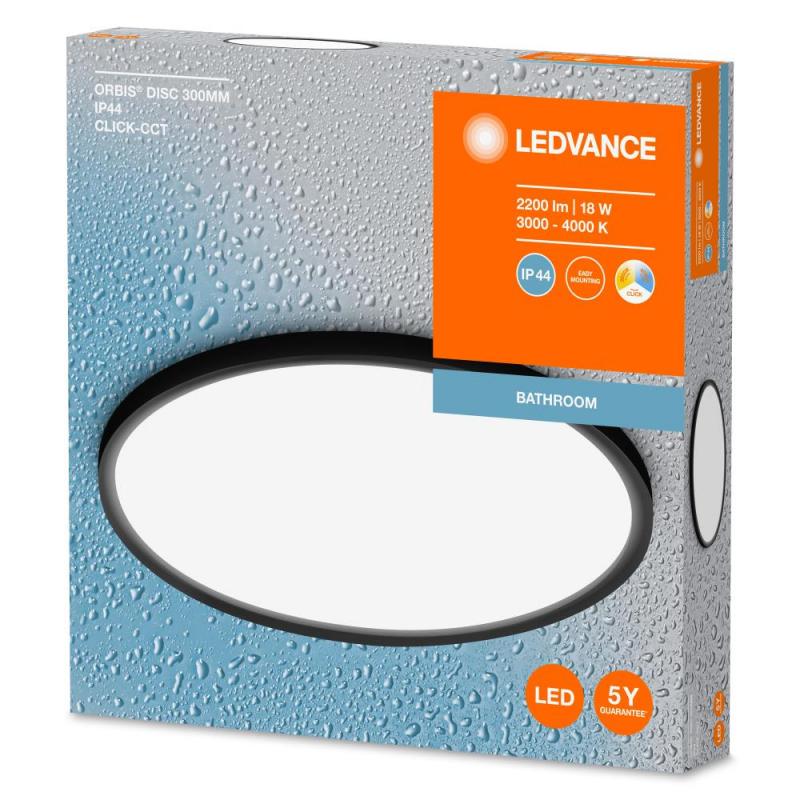 LEDVANCE LED-Deckenleuchte fürs Badezimmer 30cm 18W tunable White IP44